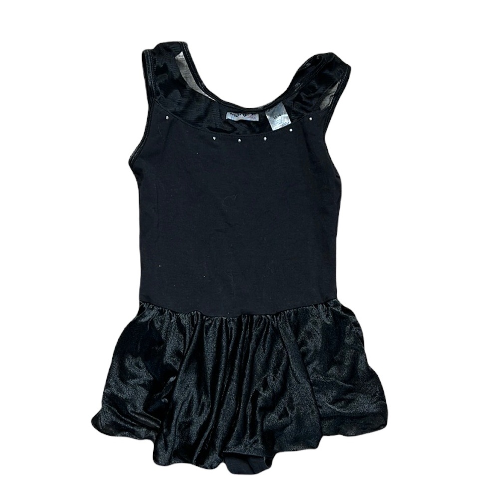 Moret Kids Black Ballet Leo w/ attached Skirt - Size 12/14